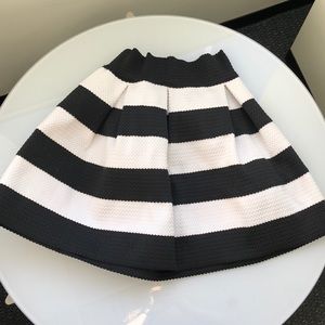 Striped A-line Skater Skirt